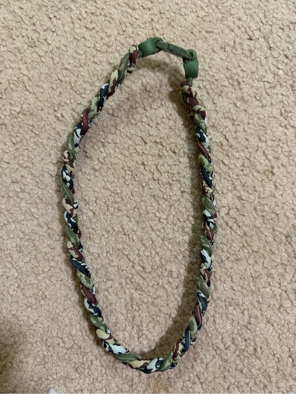 Phiten Camouflage Titanium Sports Necklace Camo Twist 21” Athletic